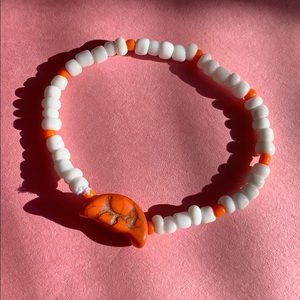 orange/white moon bracelet